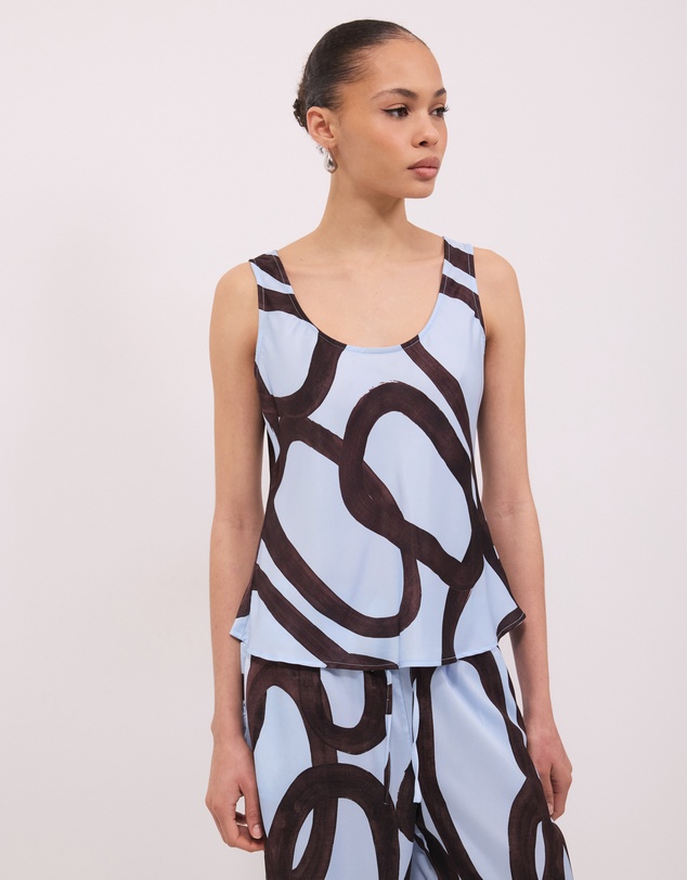 Calli - Chloe Abstract Print Cami Top