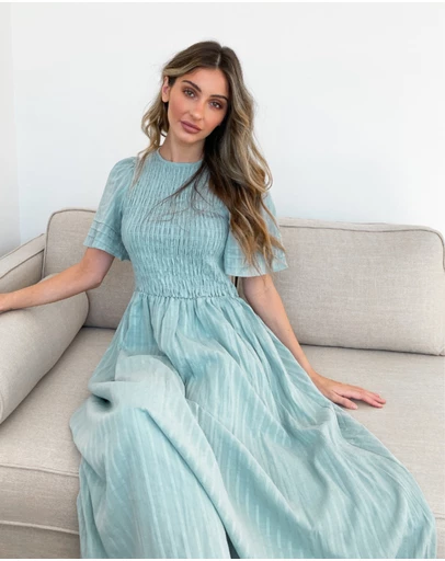 Esther & Co - Iolana Dress - Sage