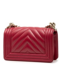 Pre-Loved by Azura Reborn - Pre-Loved Small Chevron Calfskin Boy Flap