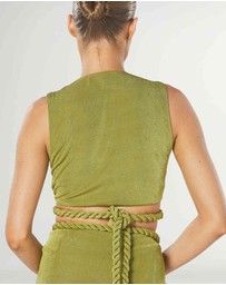 Winona - Valor Wrap Top Green