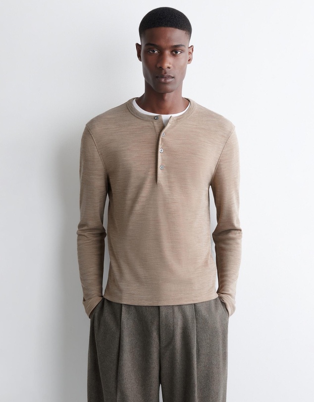 COS - Wool-Blend Henley Top