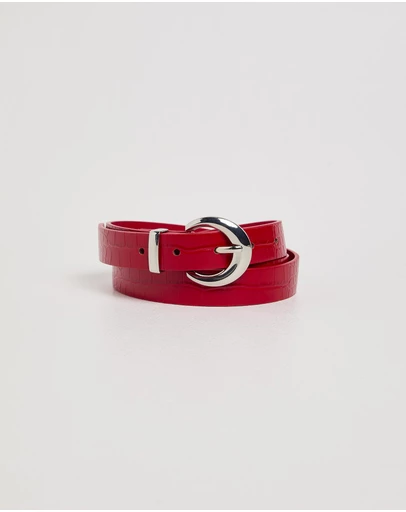 Studio - Red Croc Belt