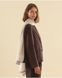 Morgan & Taylor - Lotus Light-Weight Scarf in Burgundy Red