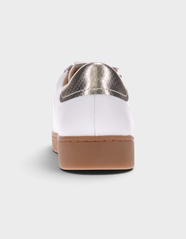 Mia Vita - Luna Zip Casual Sneaker - White/Tan