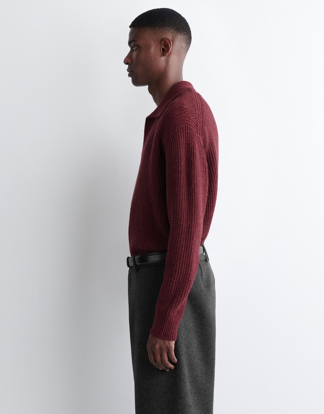 COS - Donegal-Effect Wool Polo Jumper