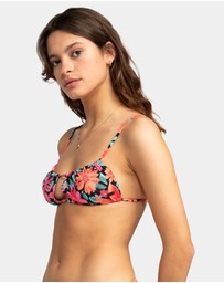 Roxy - Womens Printed Beach Classics Bralette Bikini Top