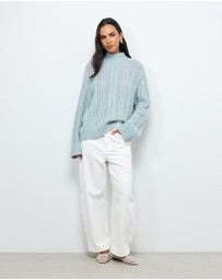 Revibe - Repaired AERE Zahra Cable Knit Jumper - AU 6
