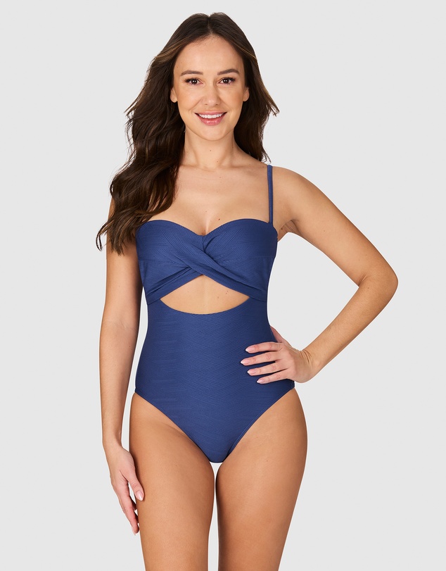 Nip Tuck Swim - Gamma Texture Luka Bandeau One Piece Swimsuit