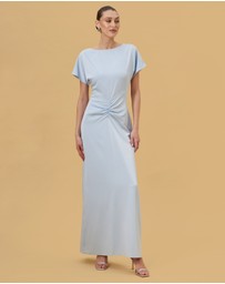 CHANCERY - Pia Ruched Waist Slinky Gown