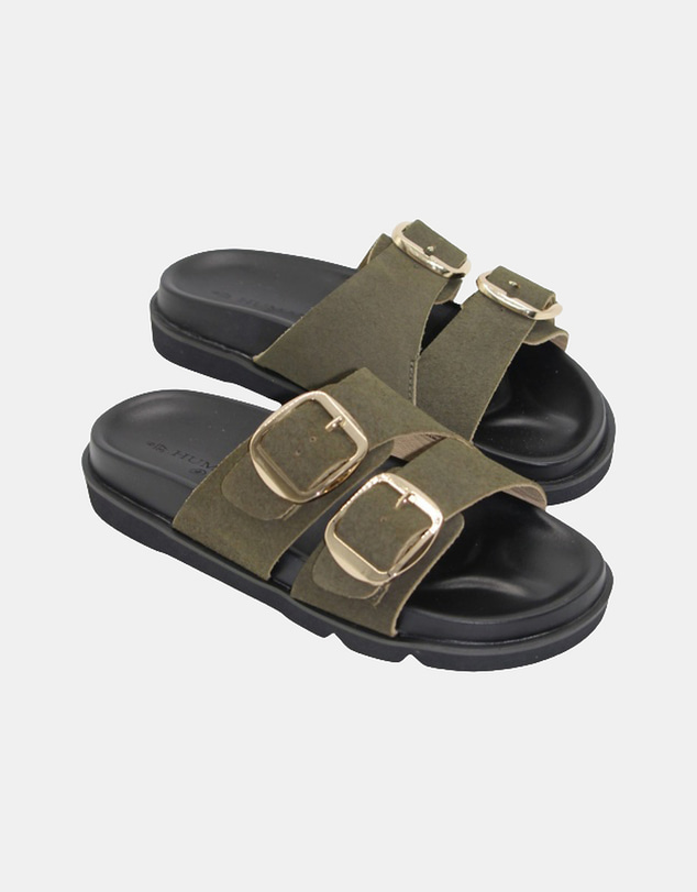 Human - Women's Ruby Slide Sandals Sage Suede