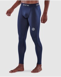 SKINS - SKINS Compression Men's Series-1 Running/Gym Long Tight Navy Blue