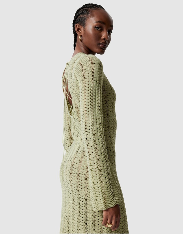 & Other Stories - Pointelle-Knit Midi Dress