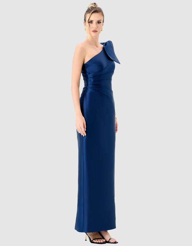 Bariano - Aramy One Shoulder Bow Gown