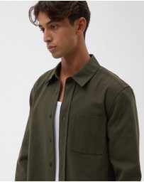 AERE - Brushed Organic Cotton Overshirt