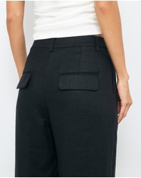 AERE - Straight Leg Linen Pants