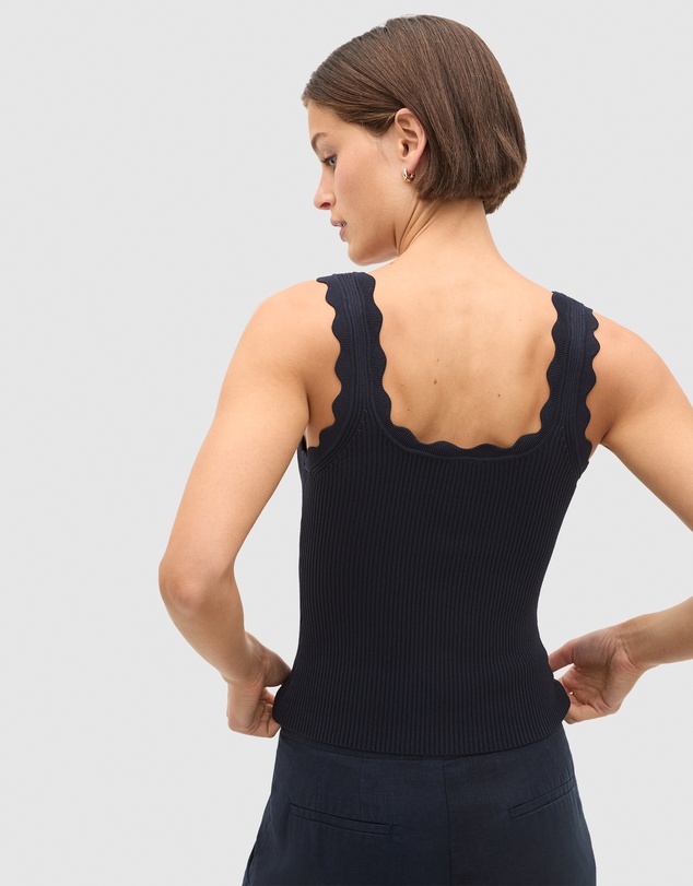Seed Heritage - Scallop Knit Top