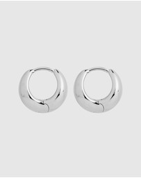 Najo - La Muse Silver Huggie Earrings