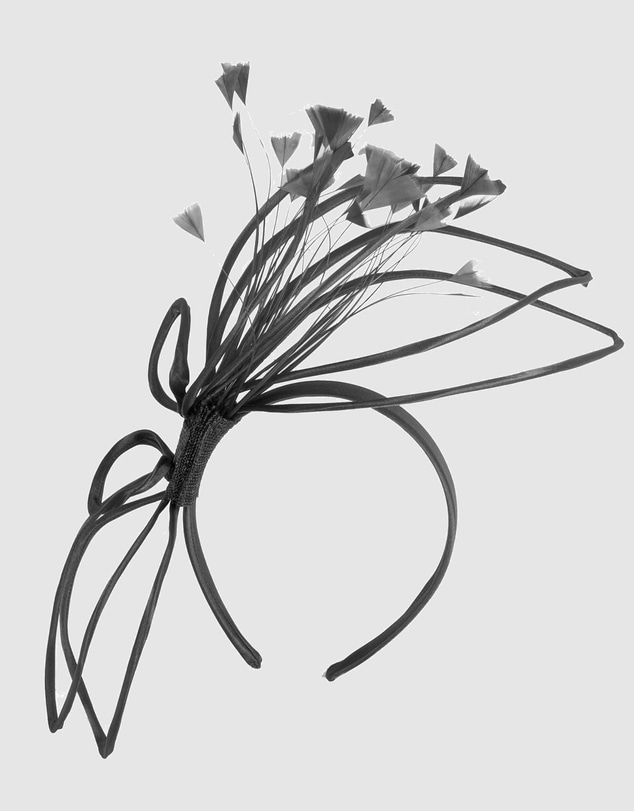 Max Alexander - Edgy Black Sinamay Fascinator Headband