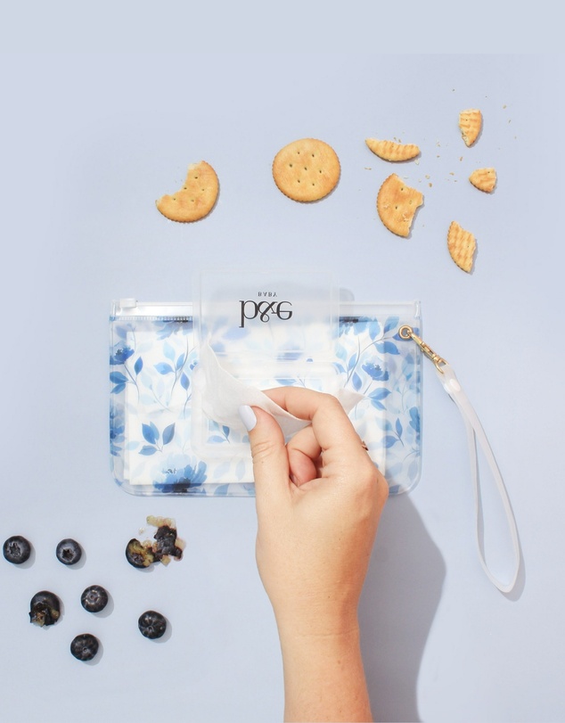 Ben & Ellie Baby - Sienna Blue Floral Wipes Case