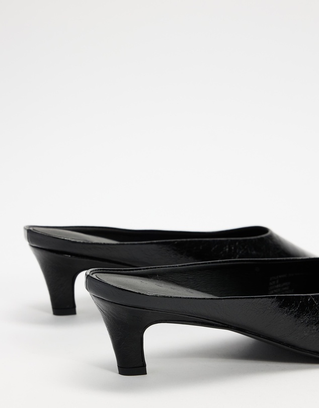 AERE - Tala Heeled Leather Mules