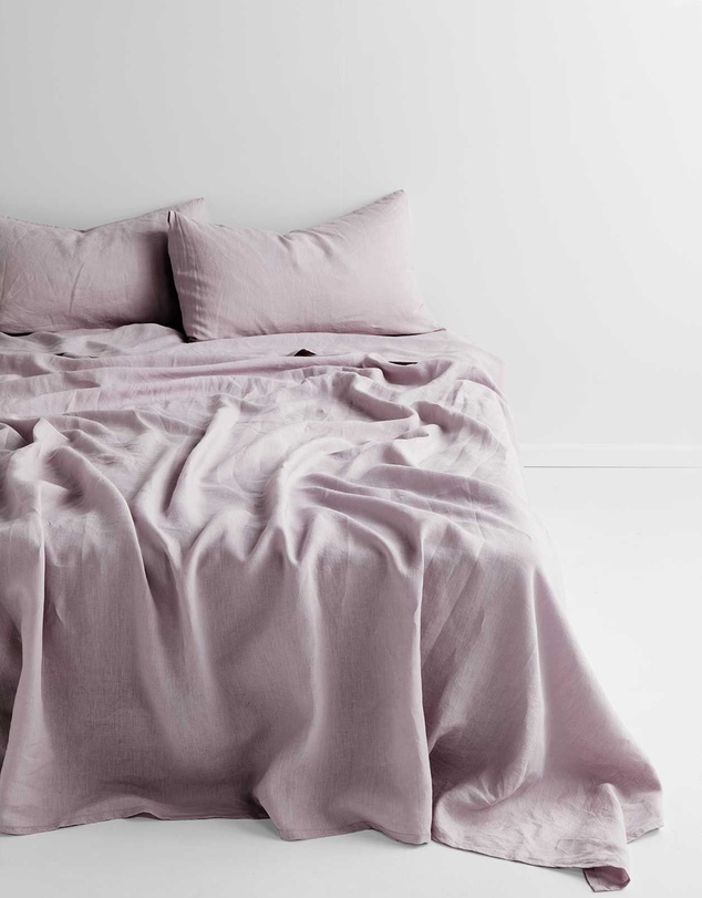 Aura Home - Emile Linen Flat Sheet