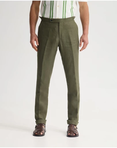 Oxford - Bryon Herringbone Pant Side Tab/Cuf