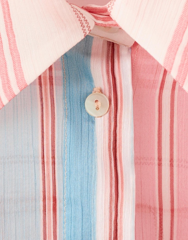 M.N.G - Striped Blouse with Tie Fastening