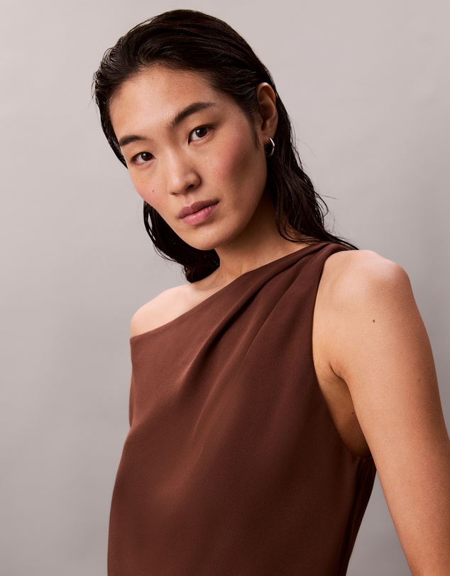Calvin Klein - Crepe One Shoulder Top