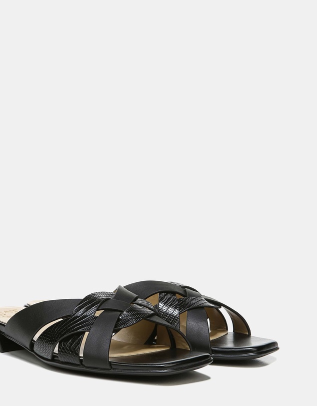 Naturalizer - Ashford Slide - Black Lizard/Leather