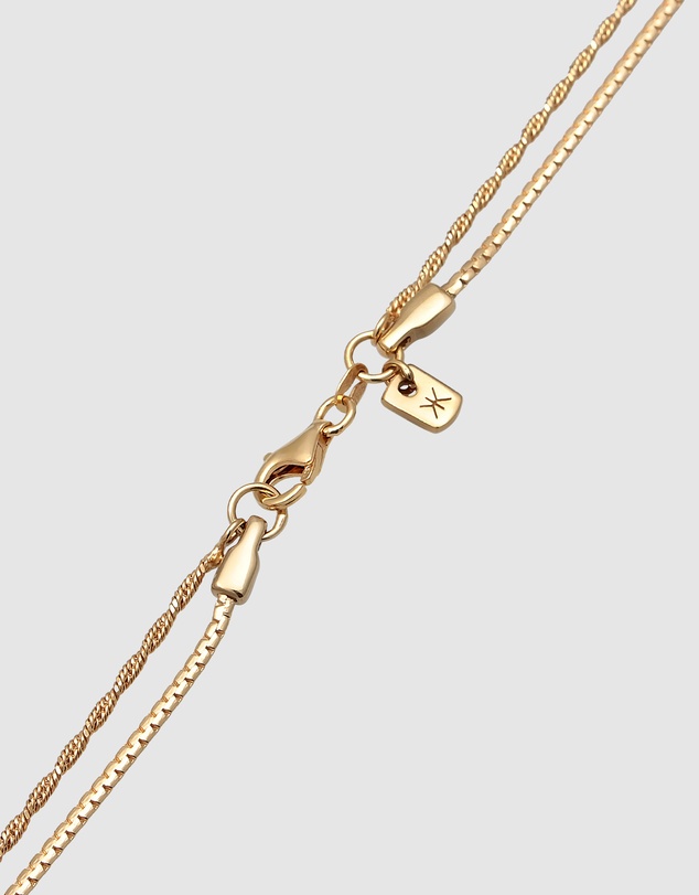 Kuzzoi - ICONIC EXCLUSIVE - Layered Crucifix Pendant Necklace in Gold-Plated 925 Silver