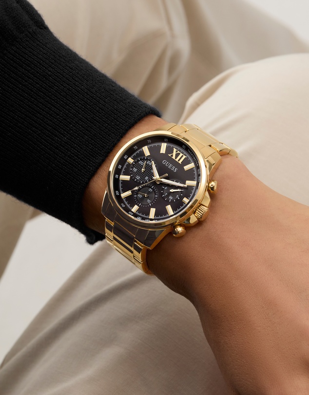 GUESS - GUESS Men's Gold Tone Multi-function Watch