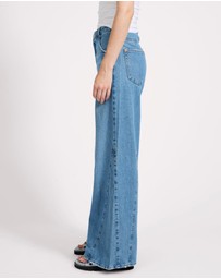 ONE TEASPOON - Cruisers Mid Waist Bootcut Flare Denim Jeans - New Blue