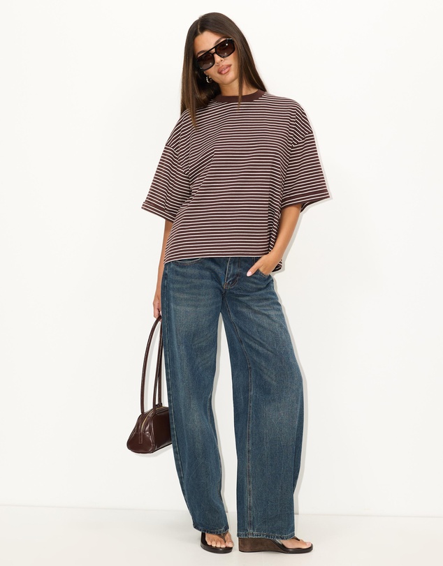 Dazie - Serve Stripe T-Shirt