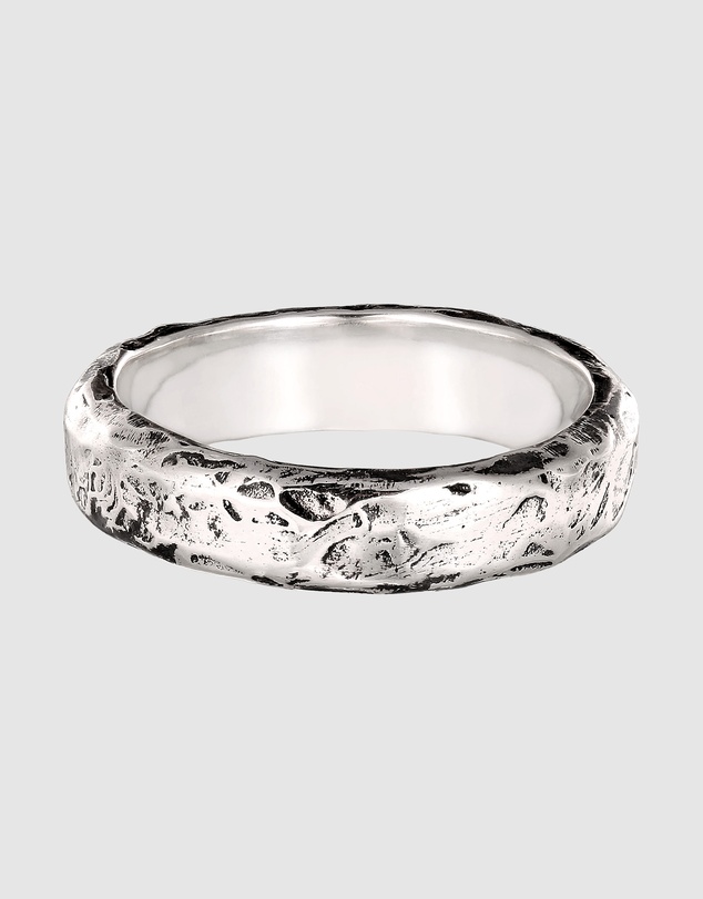 Haze & Glory - ICONIC EXCLUSIVE - Trio Jewls Organic Band Ring in Oxidised Silver