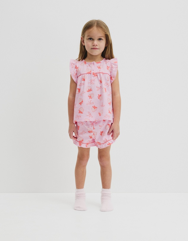 Country Road - Australian Cotton Short Sleeve Frill Sleep Set