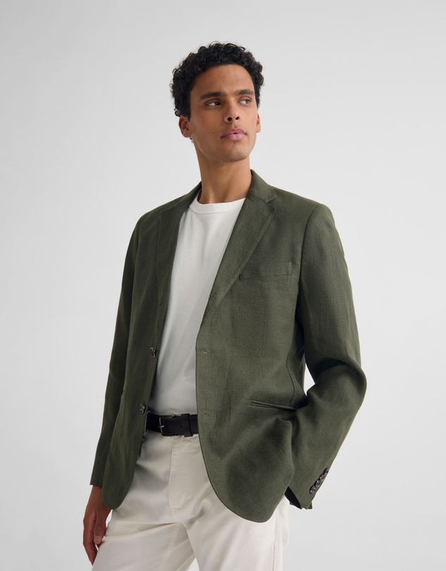 Oxford - 3 Button Linen Milton Blazer