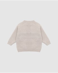 Bebe by Minihaha - Otto Puppy Grid Organic Knitted Jumper - Babies