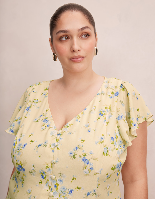Forever New Curve - Daphne Curve Flutter Blouse