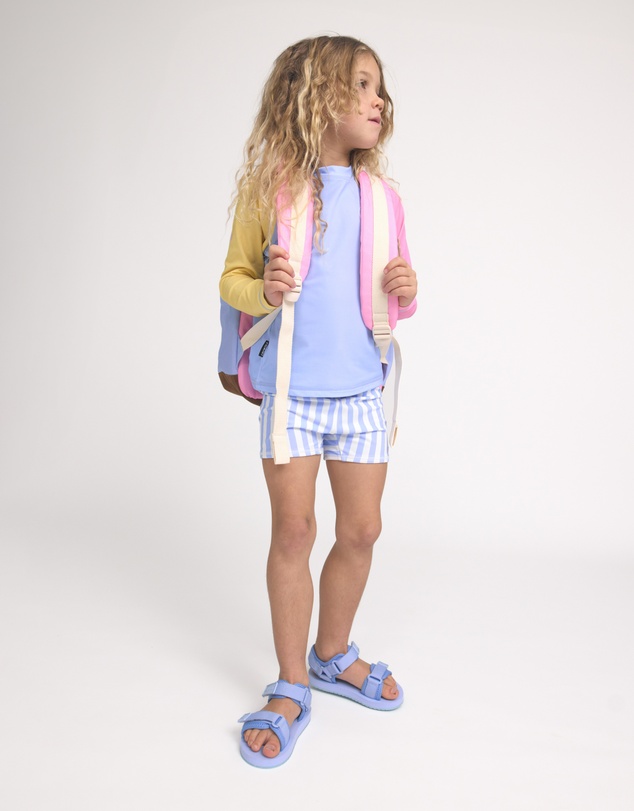 Crywolf - SWIM SHORT Sky Blue Stripe