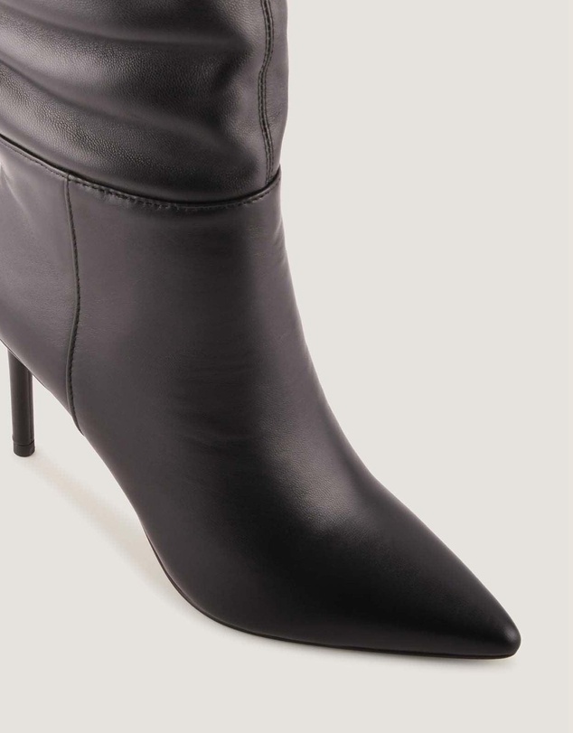 Shelly Shen - Marlow Heel Long Boots Black Leather