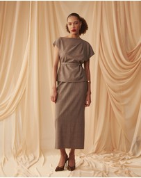 Forcast - Loretta Midi Pencil Skirt