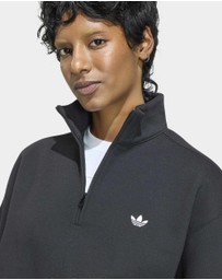 adidas Originals - ESSENTIALS FLEECE HALF-ZIP SWEATSHIRT Womens