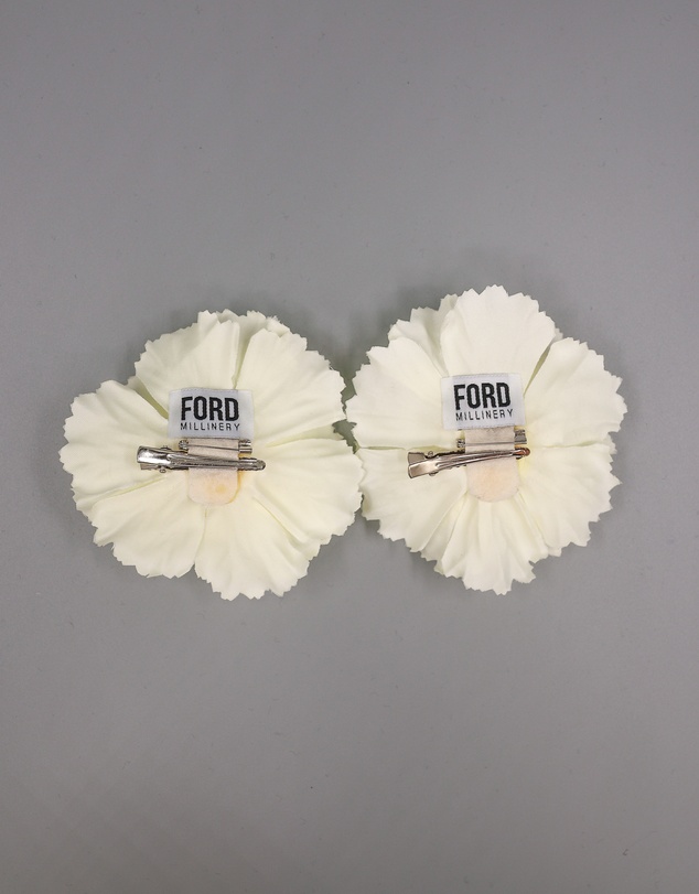 FORD MILLINERY - Maria Clips White