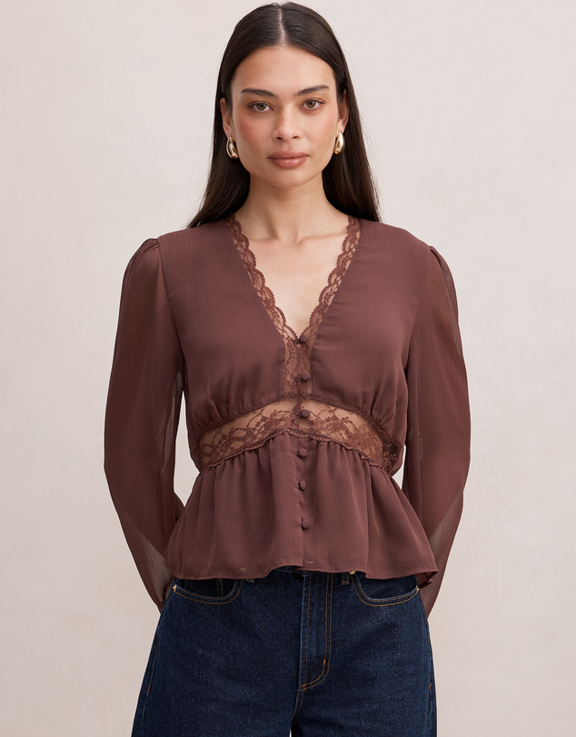 Forever New - Matilda Lace Detail Blouse