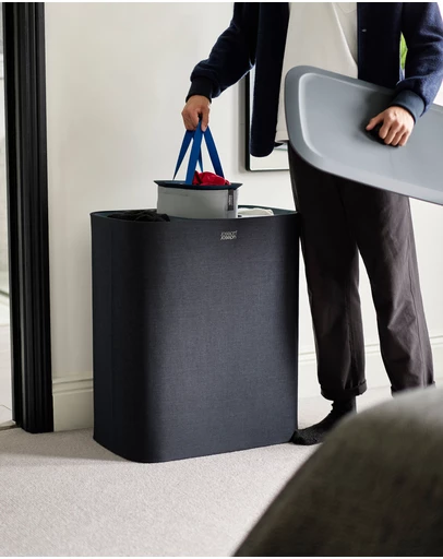 Joseph Joseph - Tota Trio 90L Laundry Separation Basket (Black)
