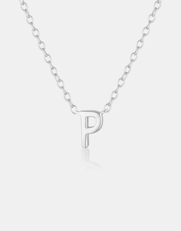 The Silver Collective - Children's A-Z Letter Necklace - P