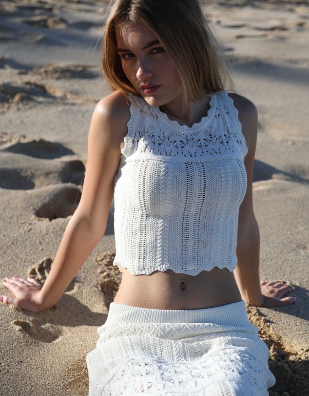 Belle & Bloom - Harvest Haze Crochet Crop Top