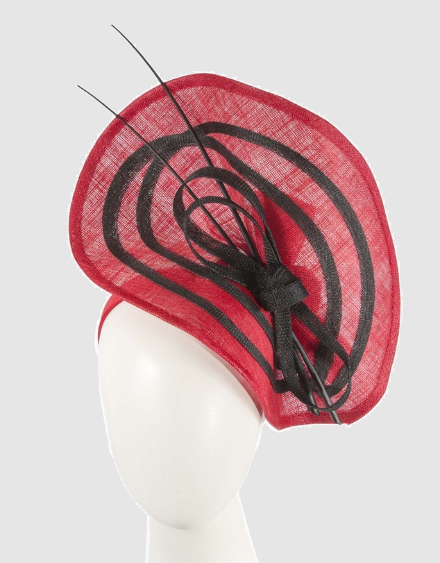 Max Alexander - Large Red Racing Fascinator
