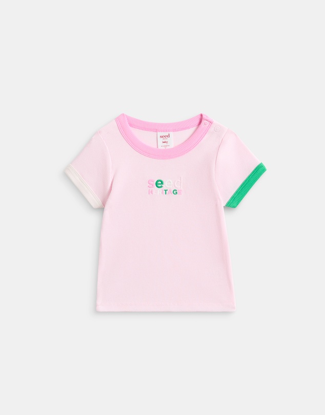 Seed Heritage - Colourblock Rib Tee
