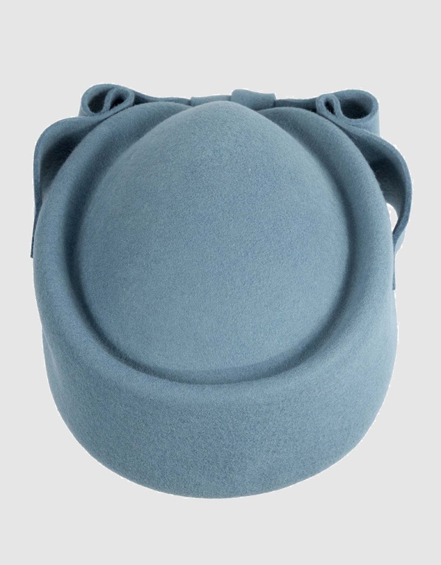 Max Alexander - Felt Blue Grey Pillbox Hat